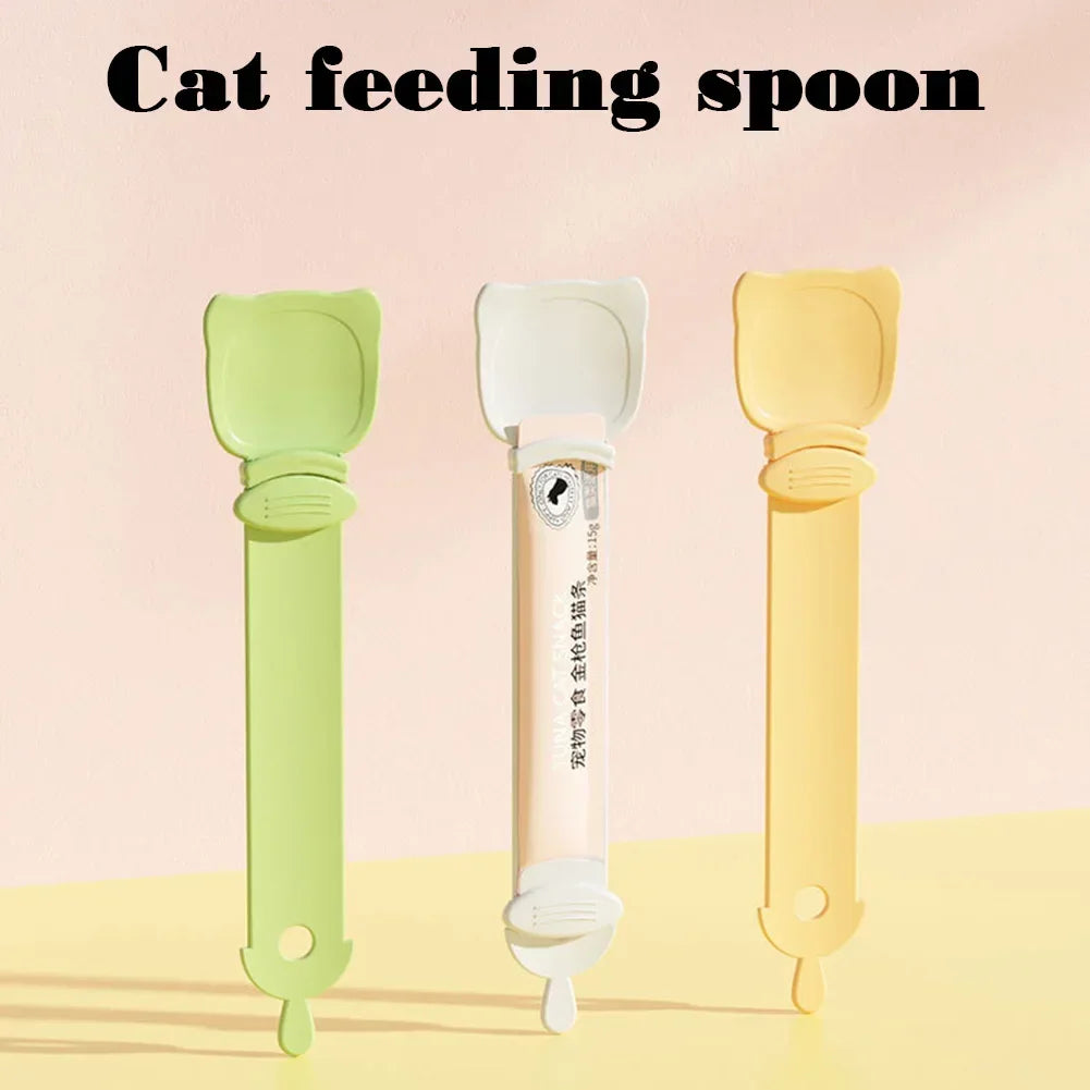 Cat Treat Tube Spoon – Mess-Free & Easy Feeding Tool!