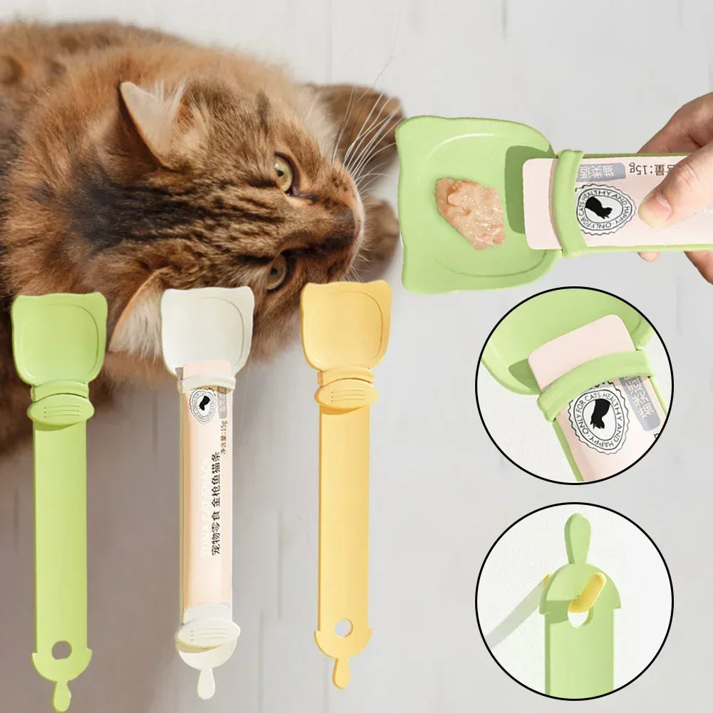 Cat Treat Tube Spoon – Mess-Free & Easy Feeding Tool!