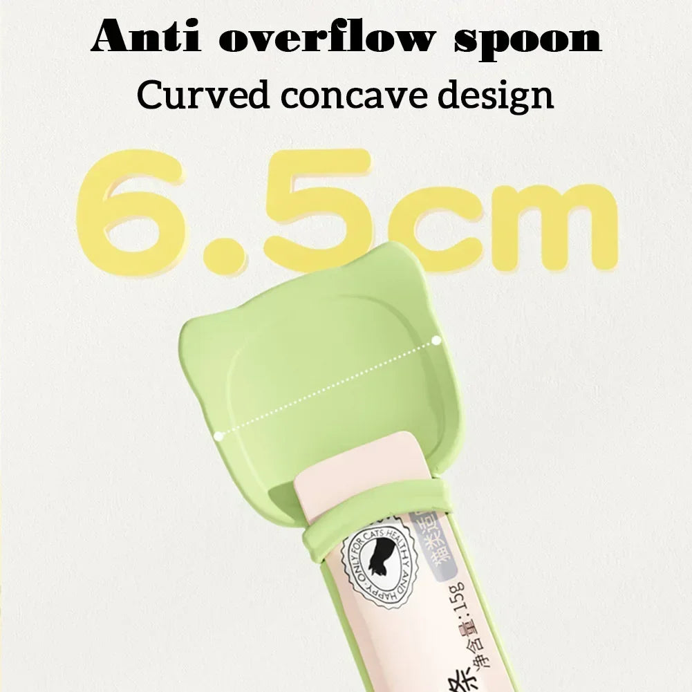 Cat Treat Tube Spoon – Mess-Free & Easy Feeding Tool!