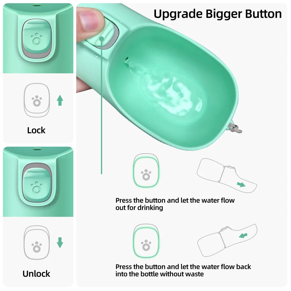 Portable Leak-Proof Pet Water Bottle – Travel-Friendly & Stylish