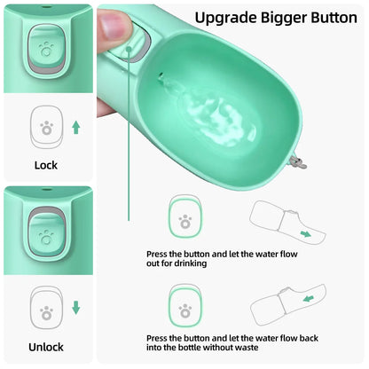 Portable Leak-Proof Pet Water Bottle – Travel-Friendly & Stylish